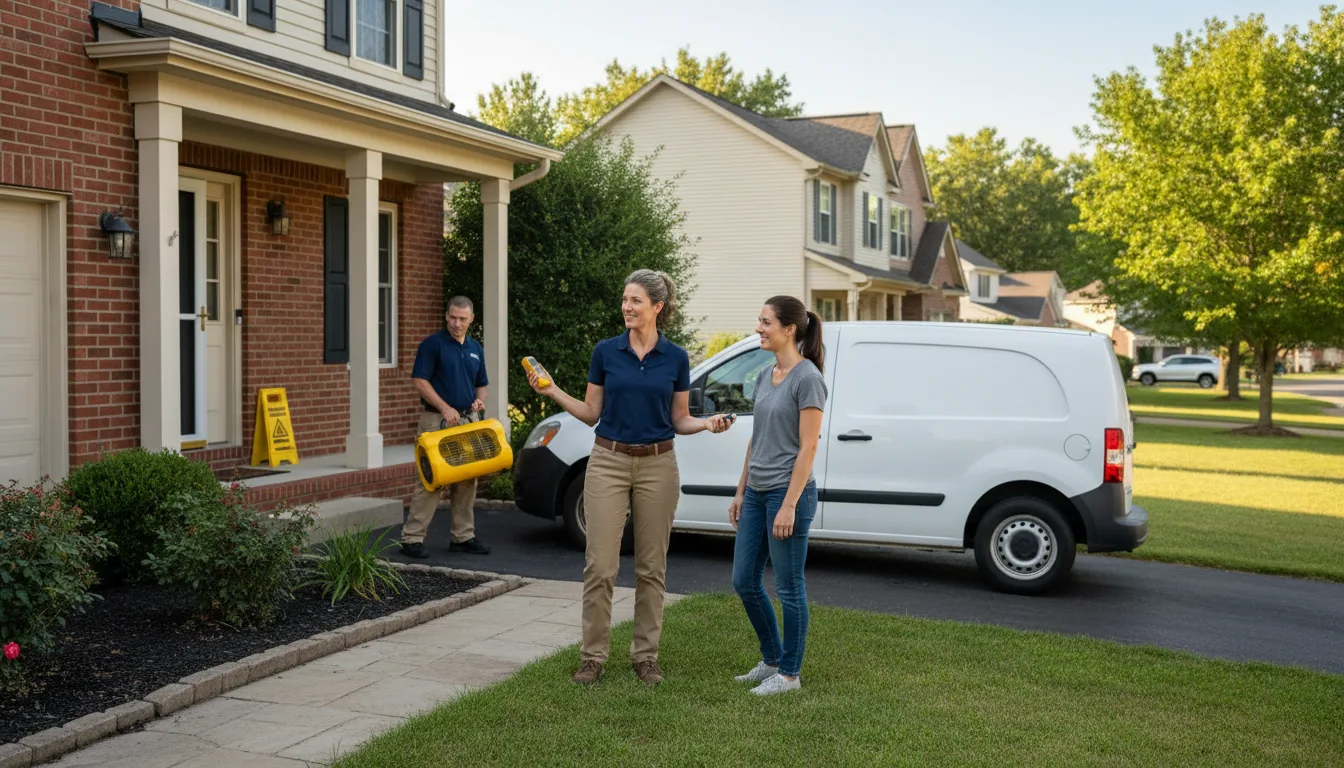Residential water damage restoration in Hanna City, IL